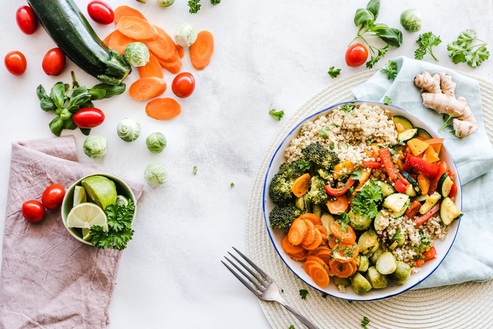 Збалансована тарілка з м'ясом і овочами